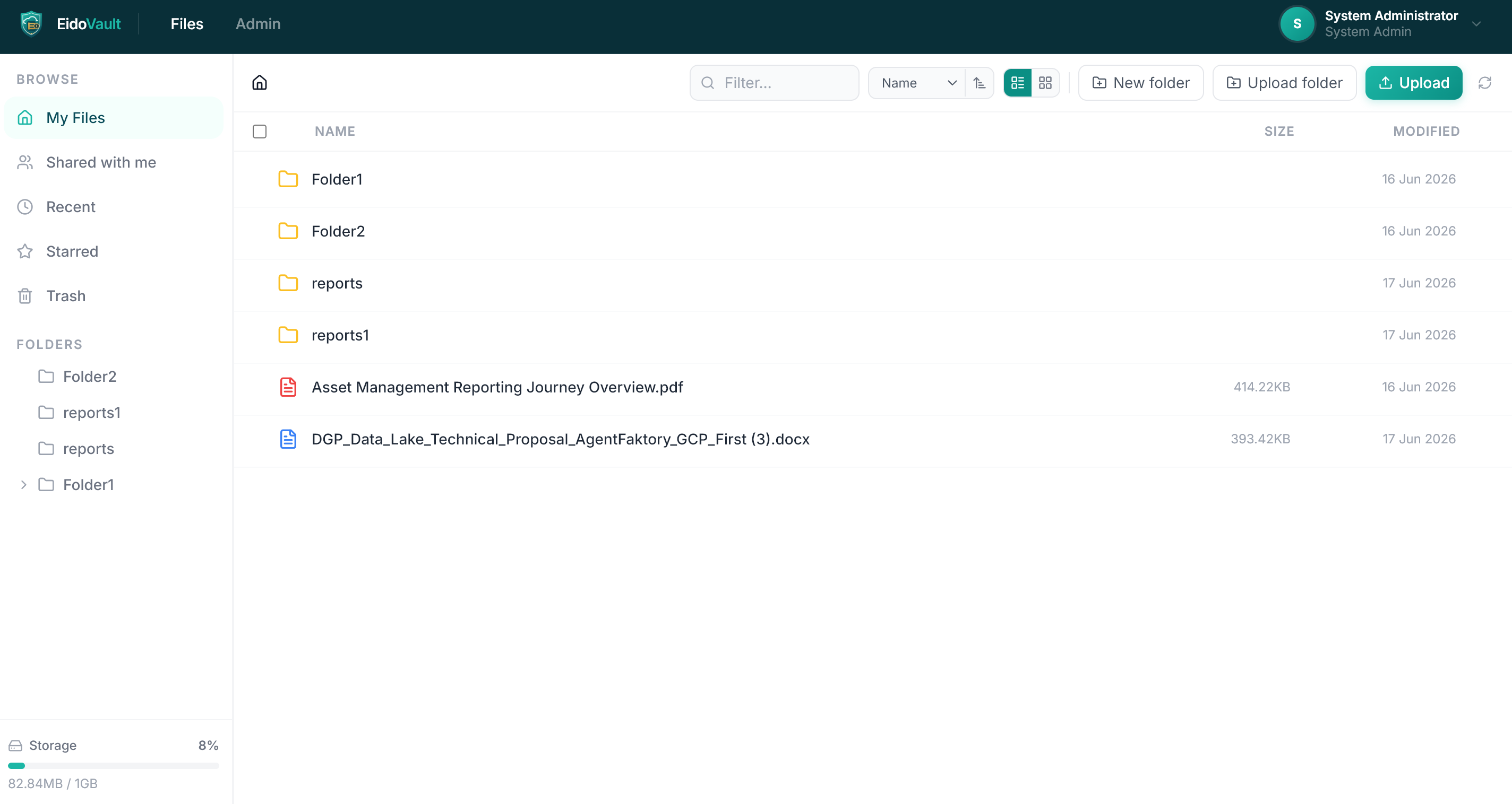EidoVault main file workspace