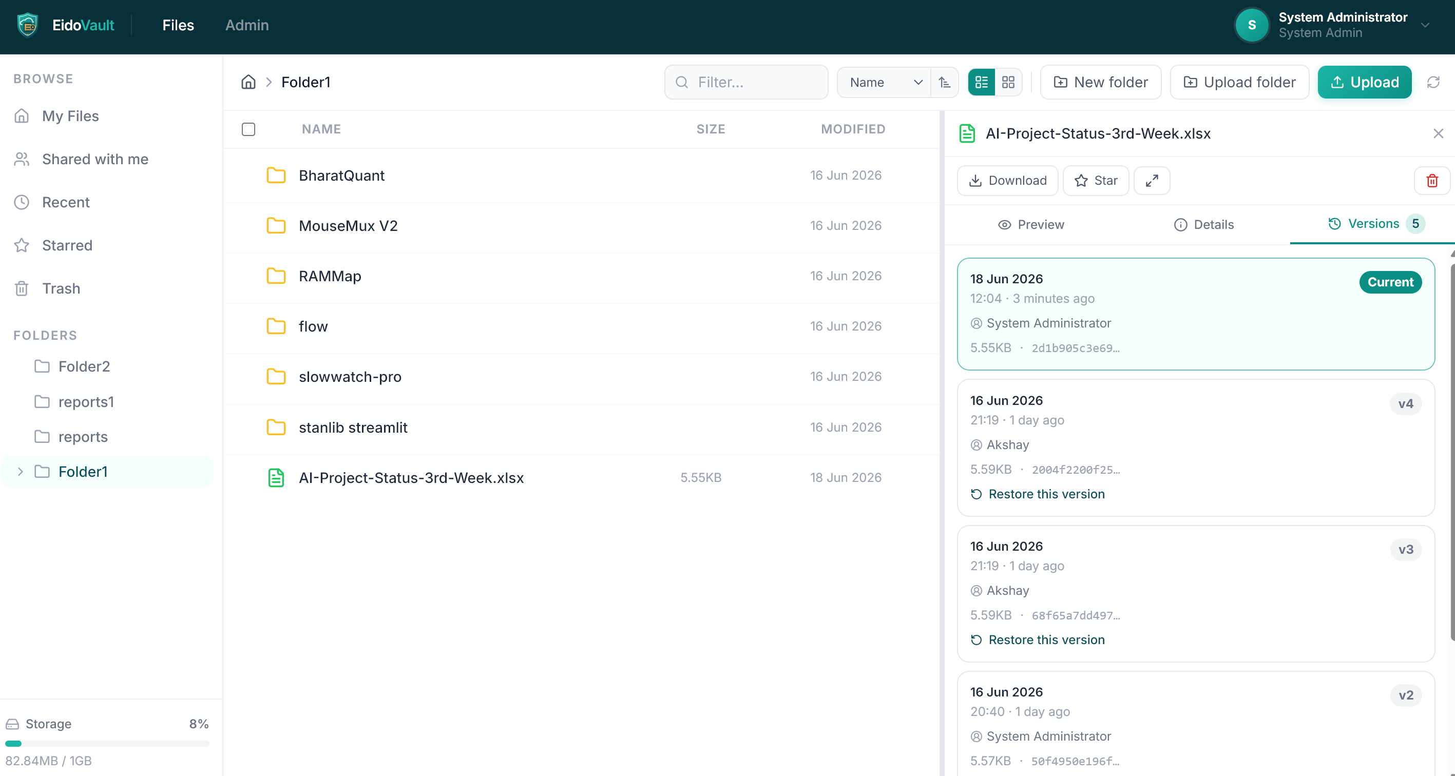 File version history